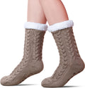 Women's Winter Fleece-Lined Cozy Slipper Socks with Grippers