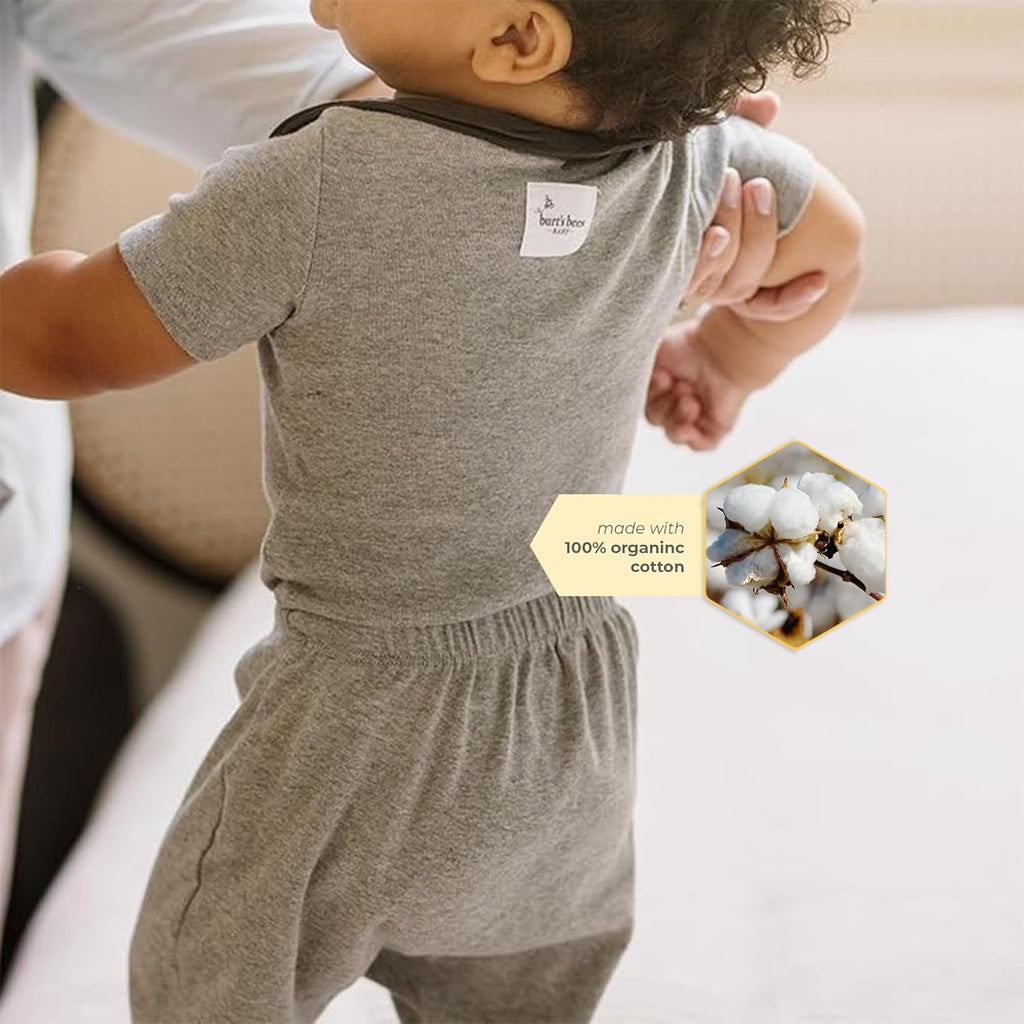 Organic Cotton Unisex Short Sleeve Bodysuits - Set of 3