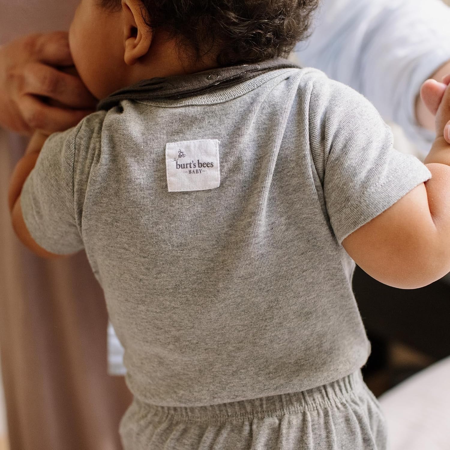 Organic Cotton Unisex Short Sleeve Bodysuits - Set of 3