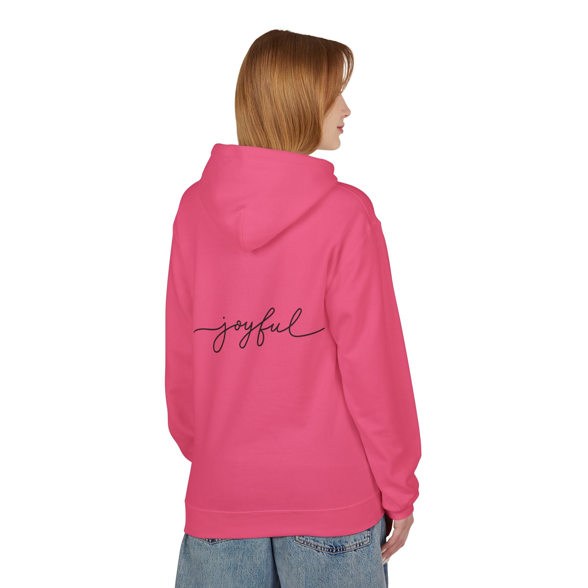 Merry & Bright Christmas Hoodie — Joyful Script Holiday Sweatshirt