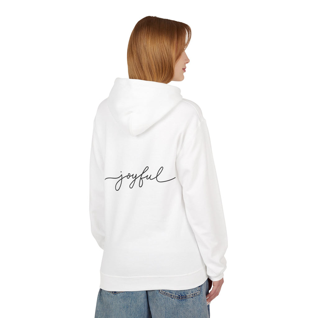 Merry & Bright Christmas Hoodie — Joyful Script Holiday Sweatshirt