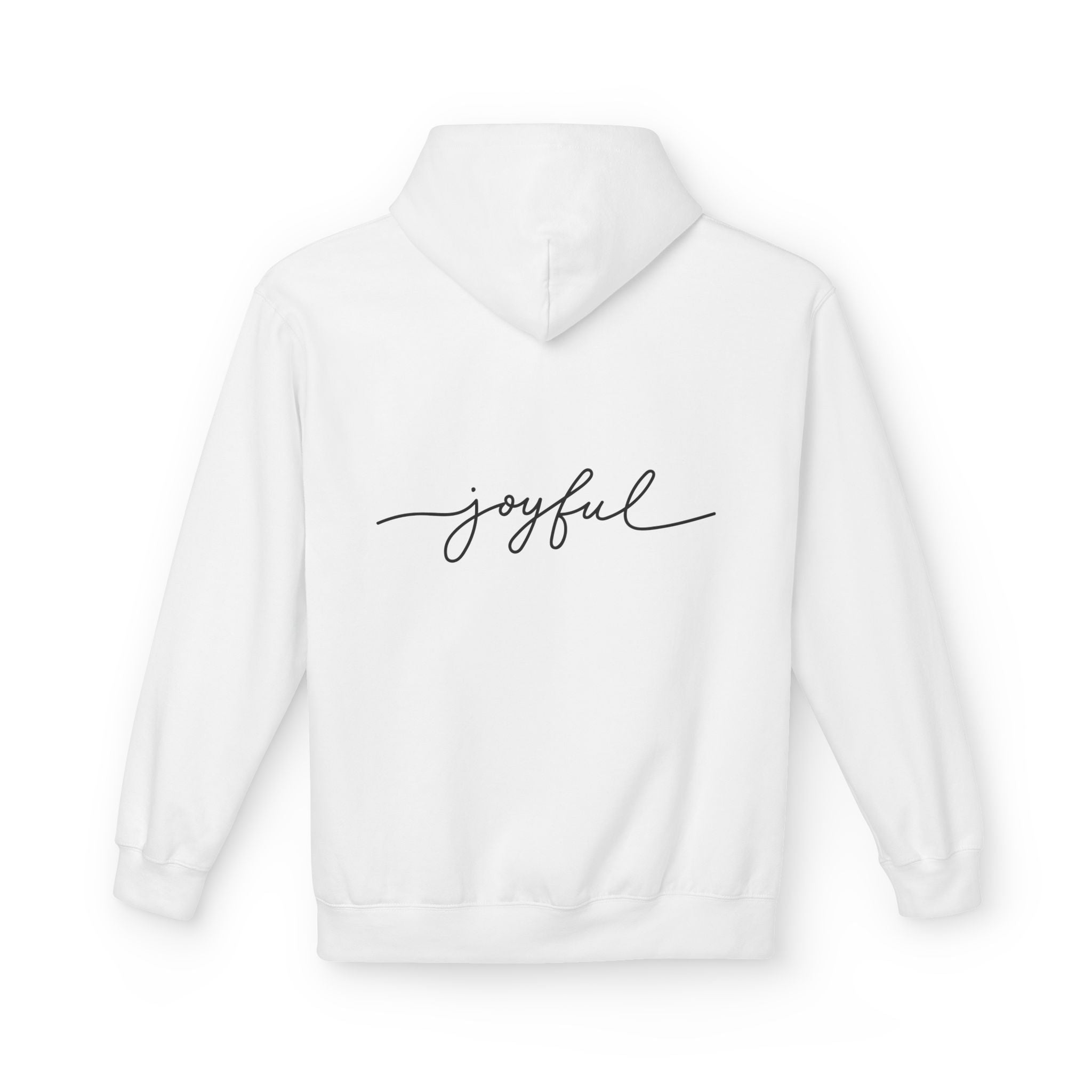 Merry & Bright Christmas Hoodie — Joyful Script Holiday Sweatshirt