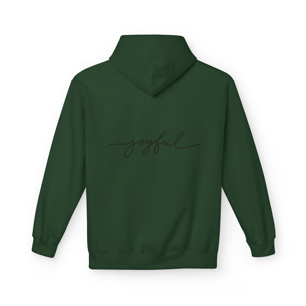 Merry & Bright Christmas Hoodie — Joyful Script Holiday Sweatshirt