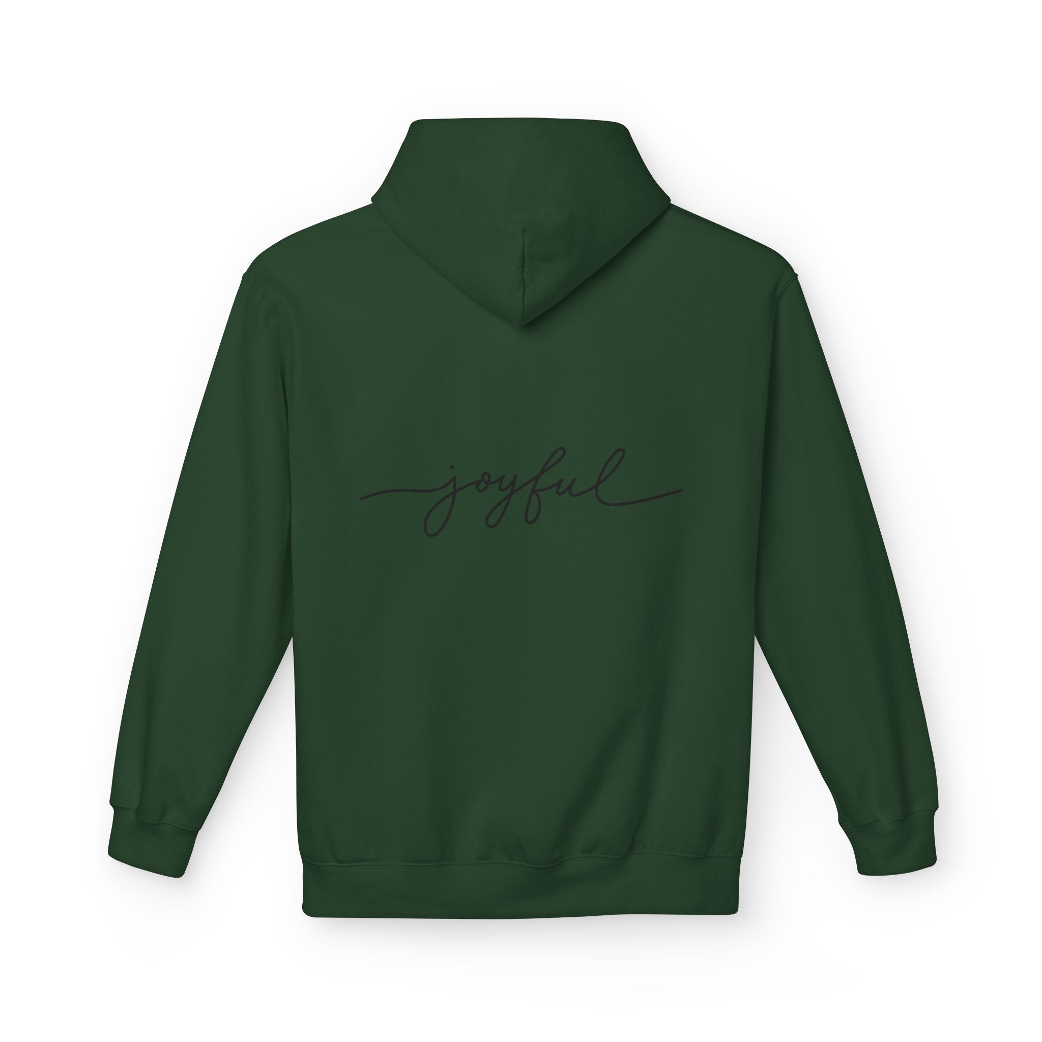 Merry & Bright Christmas Hoodie — Joyful Script Holiday Sweatshirt