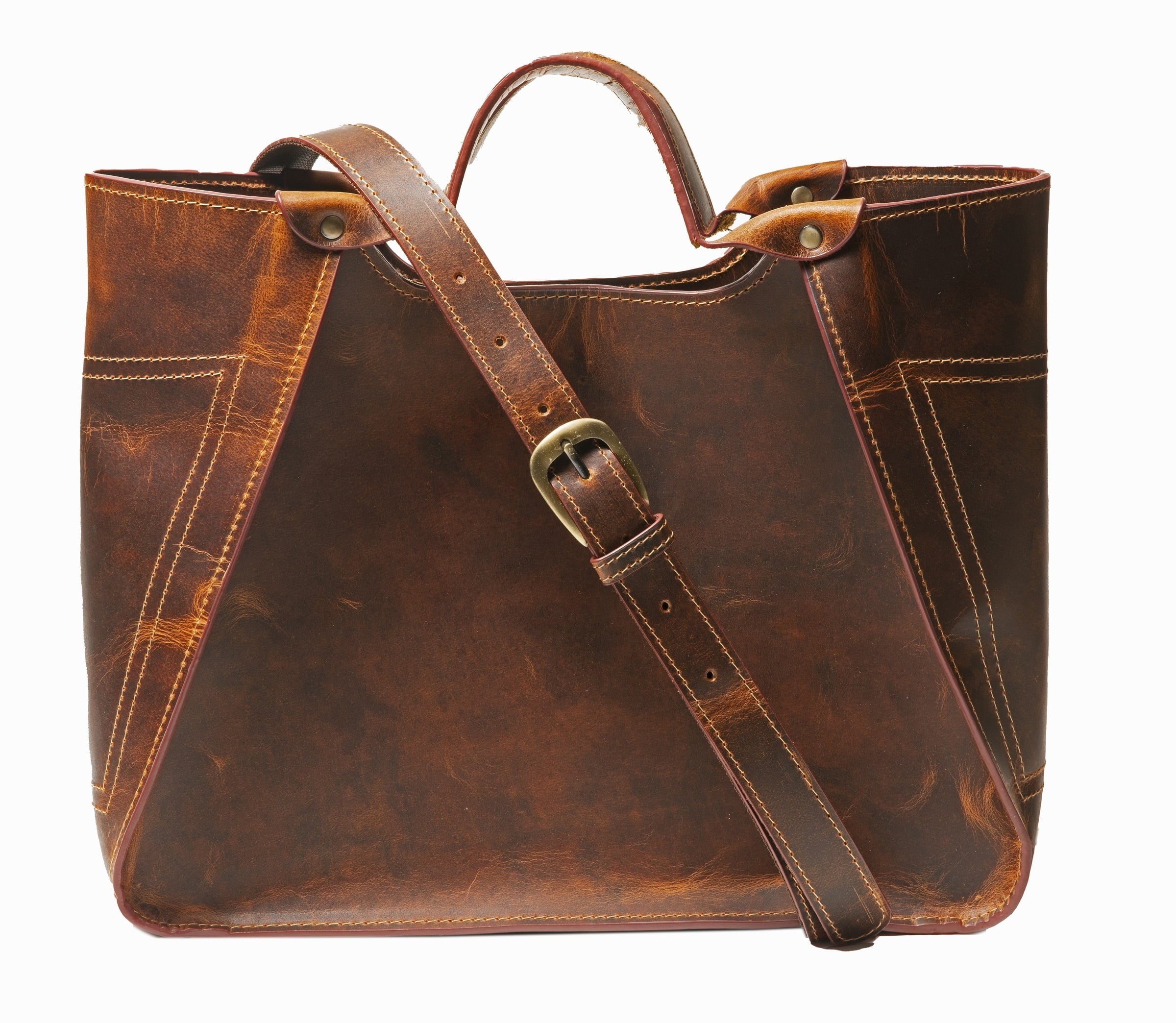 Genuine Leather Designer Handbag for Women - Travel Tote and Shoulder Bag