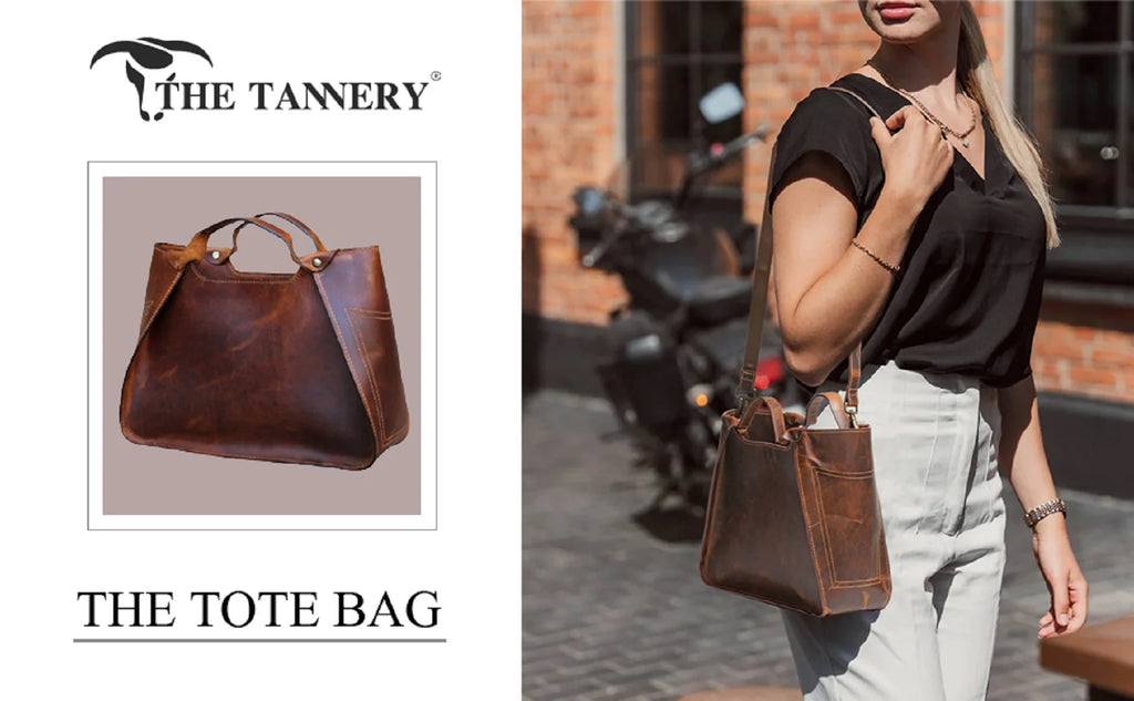 Genuine Leather Designer Handbag for Women - Travel Tote and Shoulder Bag