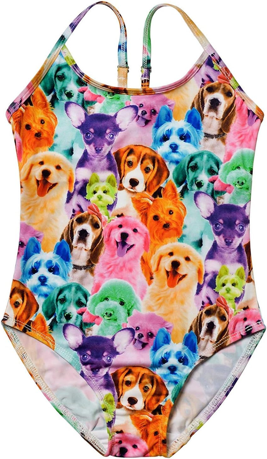 Girls' One-Piece Unicorn Swimsuit with UPF 50+ Rash Guard Protection