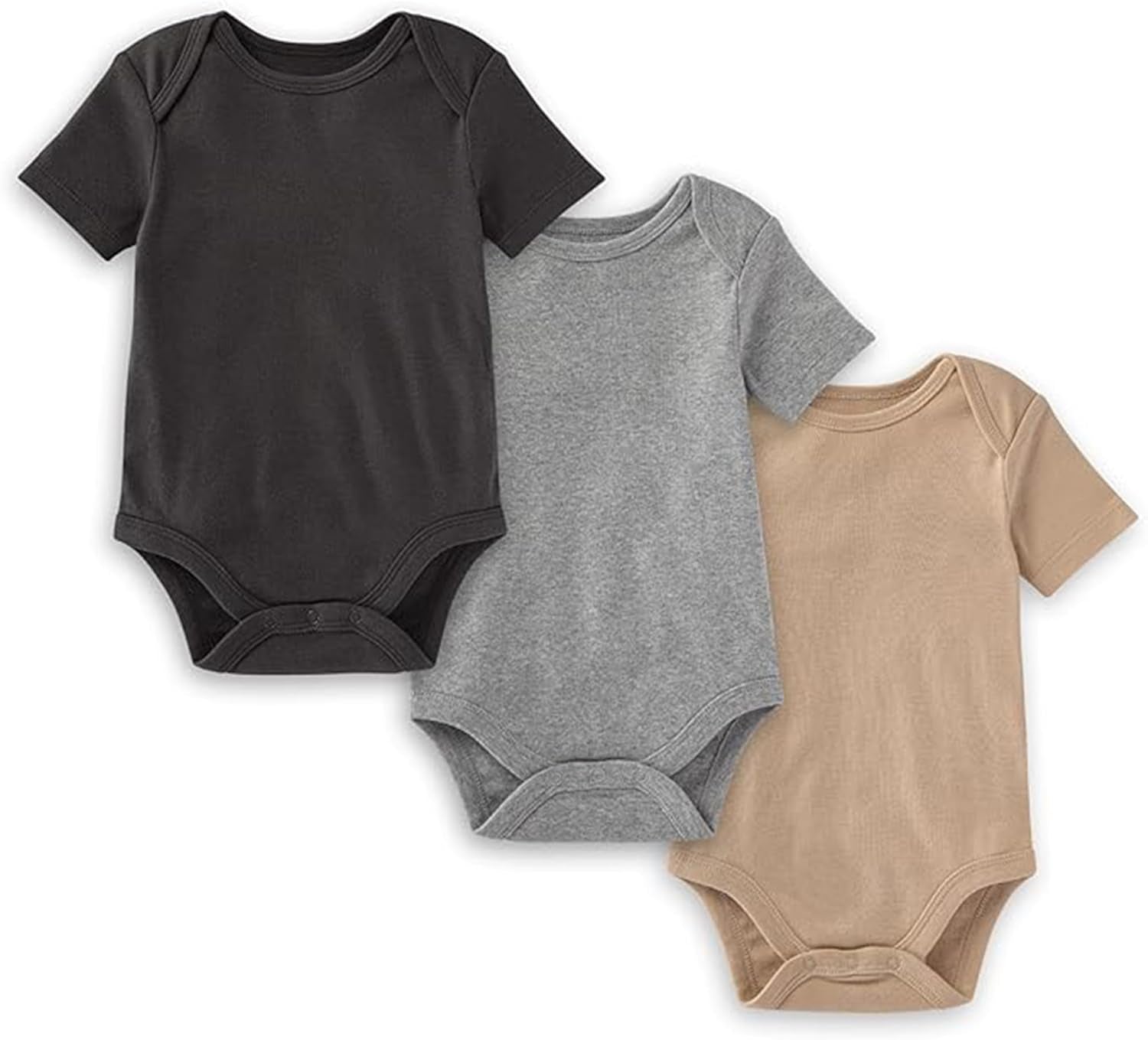 Organic Cotton Unisex Short Sleeve Bodysuits - Set of 3